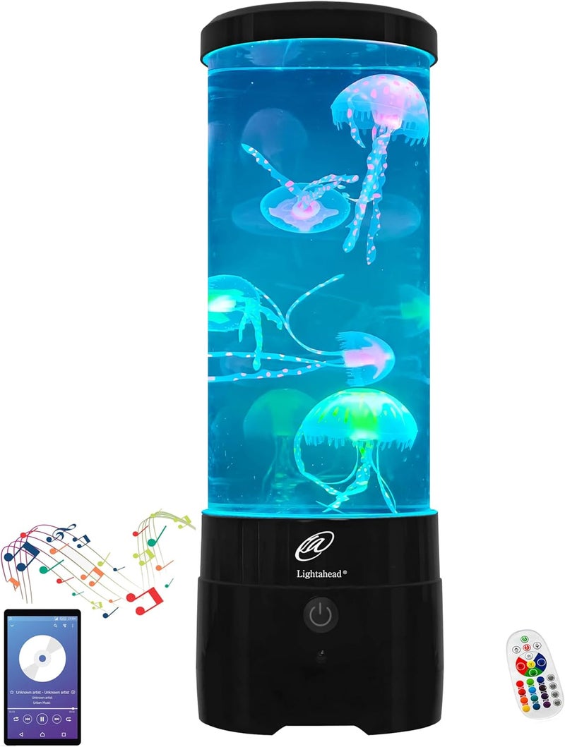 Lightahead مصباح أكواريوم قناديل جليدية حسية LED مع مكبر صوت بلوتوث وتأثيرات ضوئية متغيرة الألوان. رائع ويقف بارتفاع 12 بوصة! - Image 1